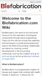 Mobile Screenshot of biofabrication.com